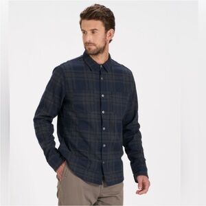 Vuori Mens Range Shirt Jacket Fleece Snap Plaid